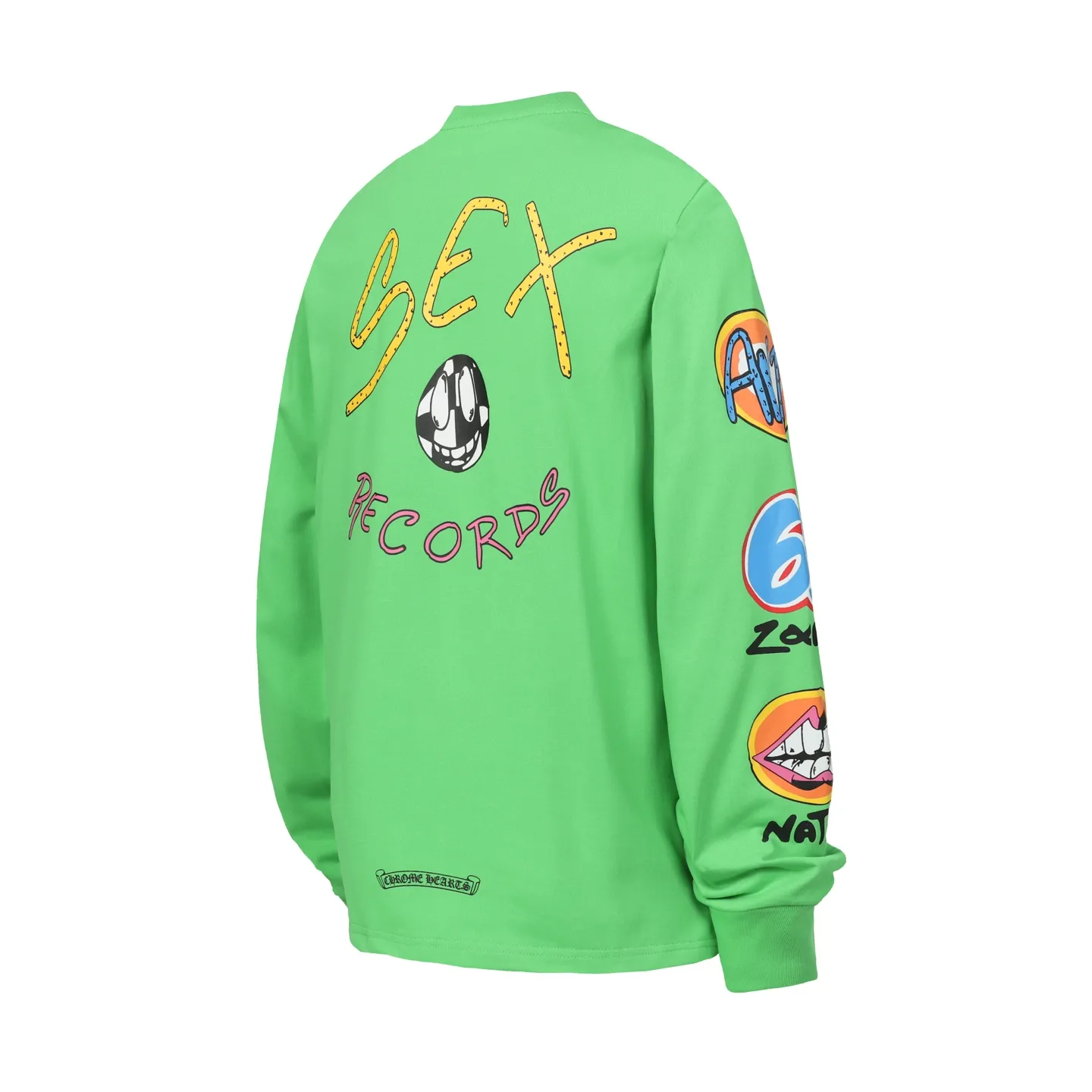 P160 Cross-border quantity model. If you pursue quality, please do not place an order - Chrome Hearts/Chrome Hearts Sanskrit color printed graffiti ✍️ Popular long-sleeved T-shirt - High weight, high density and high quality. The wool is soft, delicate and skin-friendly. It feels soft and silky. It has excellent warmth and skin-friendly properties. - Customized weaving and dyeing. No color difference. No matter the fabric or workmanship details, it beats the ordinary version on the market. -Colour: green -Size: S M L XL
